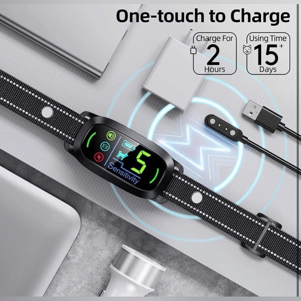 Dog Bark Collar, FAFAFROG Rechargeable Smart Barking Collar, Anti Barking Train - Picture 4 of 8